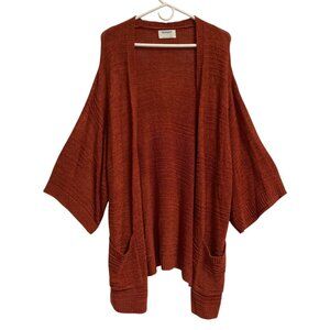 Women's OLD NAVY Open Front Wide Kimono Sleeve Cardigan Pockets Size Large